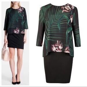 Ted Baker London Danetta Tropical Floral Palm Dress Medium